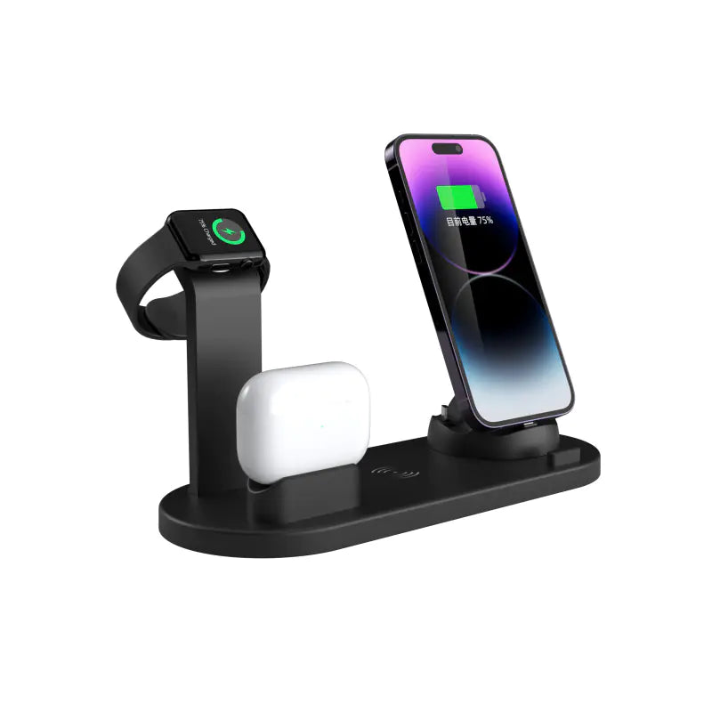 15W 4-in-1 Wireless Charging Station for Phones, Earbuds & Watches