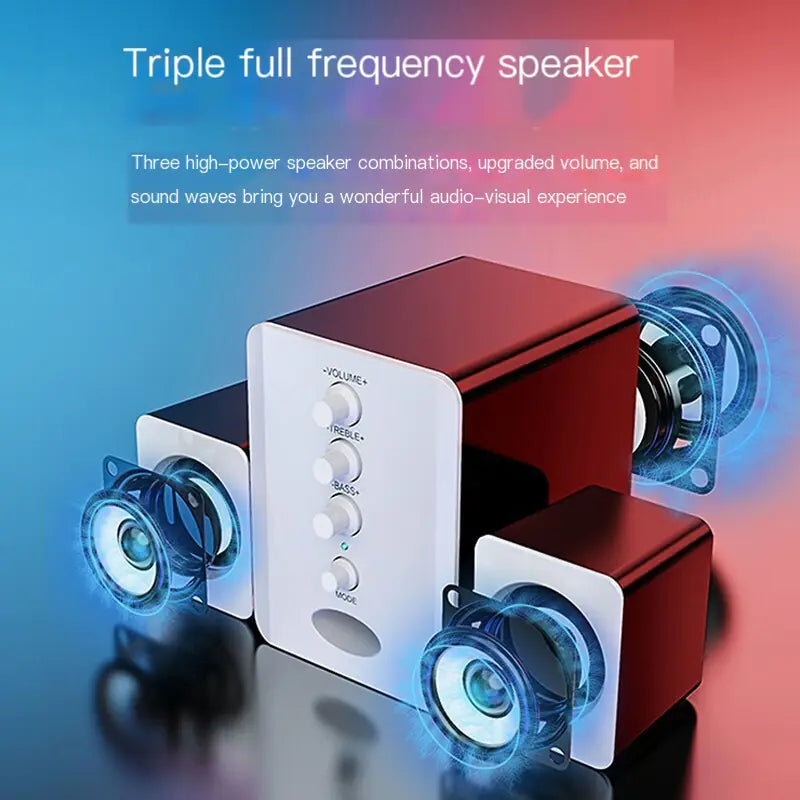 Sada D-202 Bluetooth 2.1 Computer Speakers System with Subwoofer & LED Lights