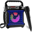 Risebass Portable Karaoke Machine – Home Karaoke System with Microphone & Party Lights, Rechargeable USB Speaker