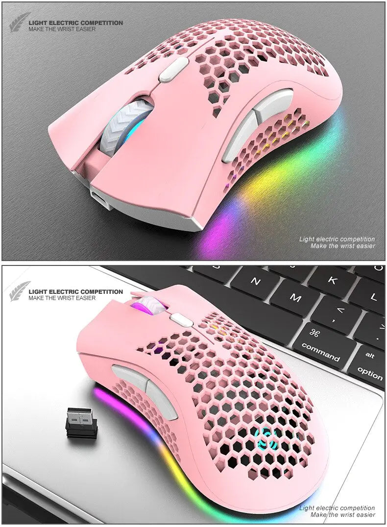 BM600 Wireless RGB Gaming Mouse – Rechargeable, 7-Button, RGB Lighting