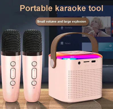 Portable Bluetooth Karaoke Speaker with Mic & RGB Lights
