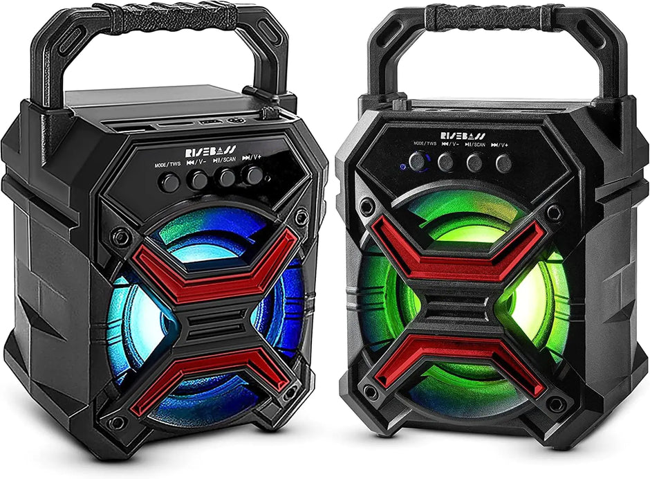 Portable Wireless Bluetooth Speaker – TWS, Rechargeable, LES Flashing Lights