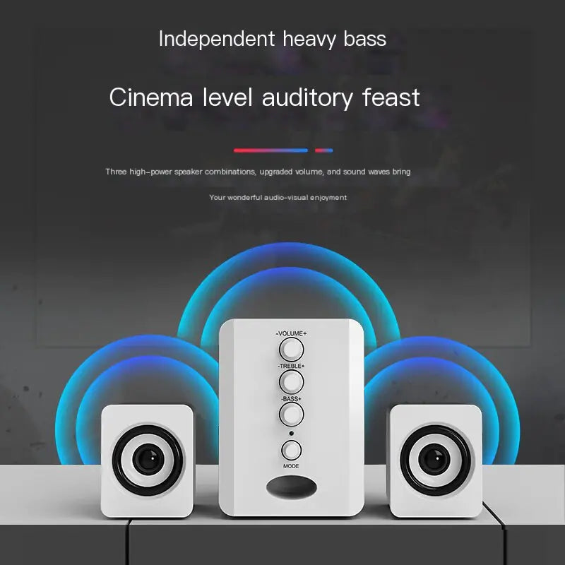 Sada D-202 Bluetooth 2.1 Computer Speakers System with Subwoofer & LED Lights