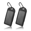 5000mAh Solar Power Bank – 2-Pack, Portable Phone Charger, Dual USB