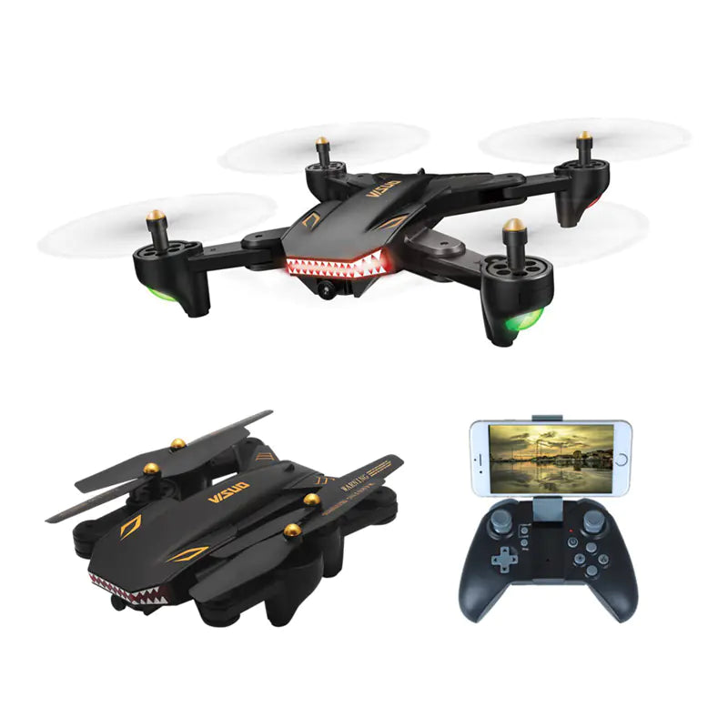 XS809S Shark Mouth Drone – Long Battery Life Foldable RC Quadcopter with HD Camera