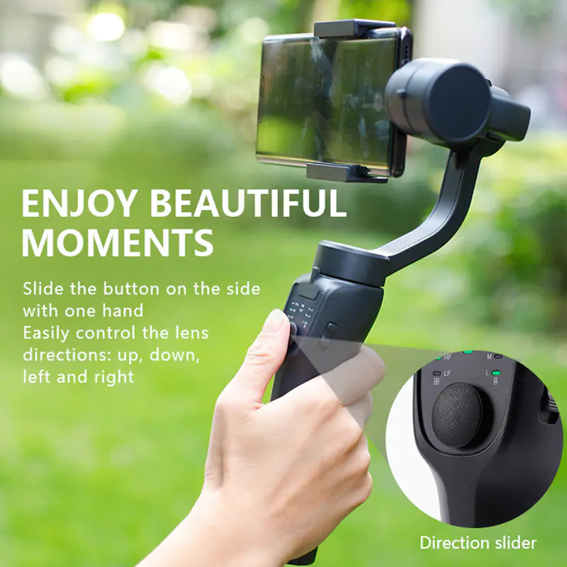 Smart 3-Axis Gimbal Stabilizer Tripod for Mobile Phones & Video Recording