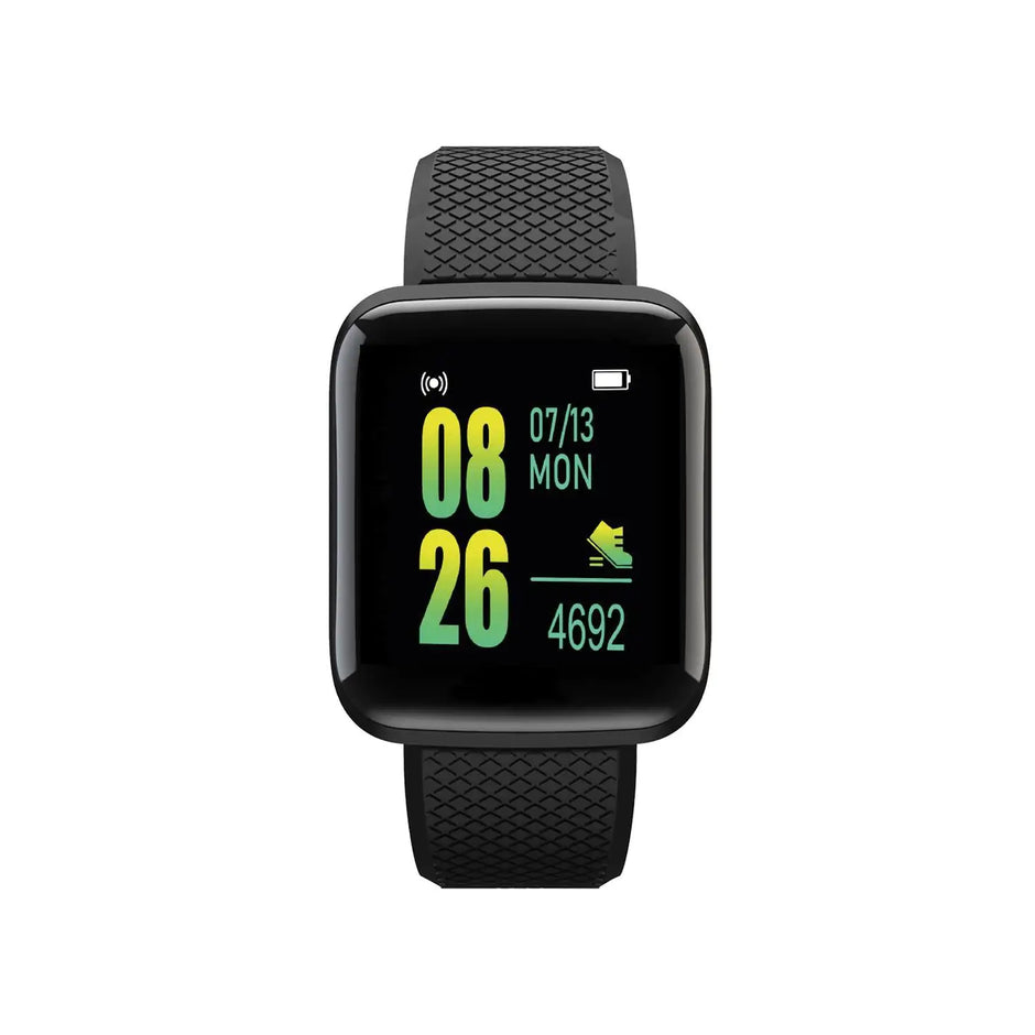 Polosmart PSSW05 Smart Look Smartwatch – Black Fitness Tracker with Heart Rate & Sleep Monitor