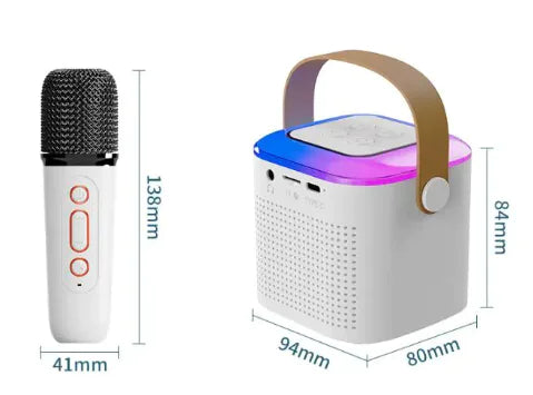 Portable Bluetooth Karaoke Speaker with Mic & RGB Lights