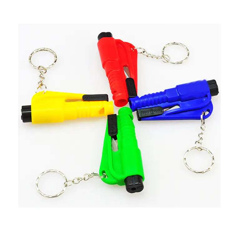 Car Mini Safety Hammer Keychain – Emergency Window Breaker & Seatbelt Cutter Tool