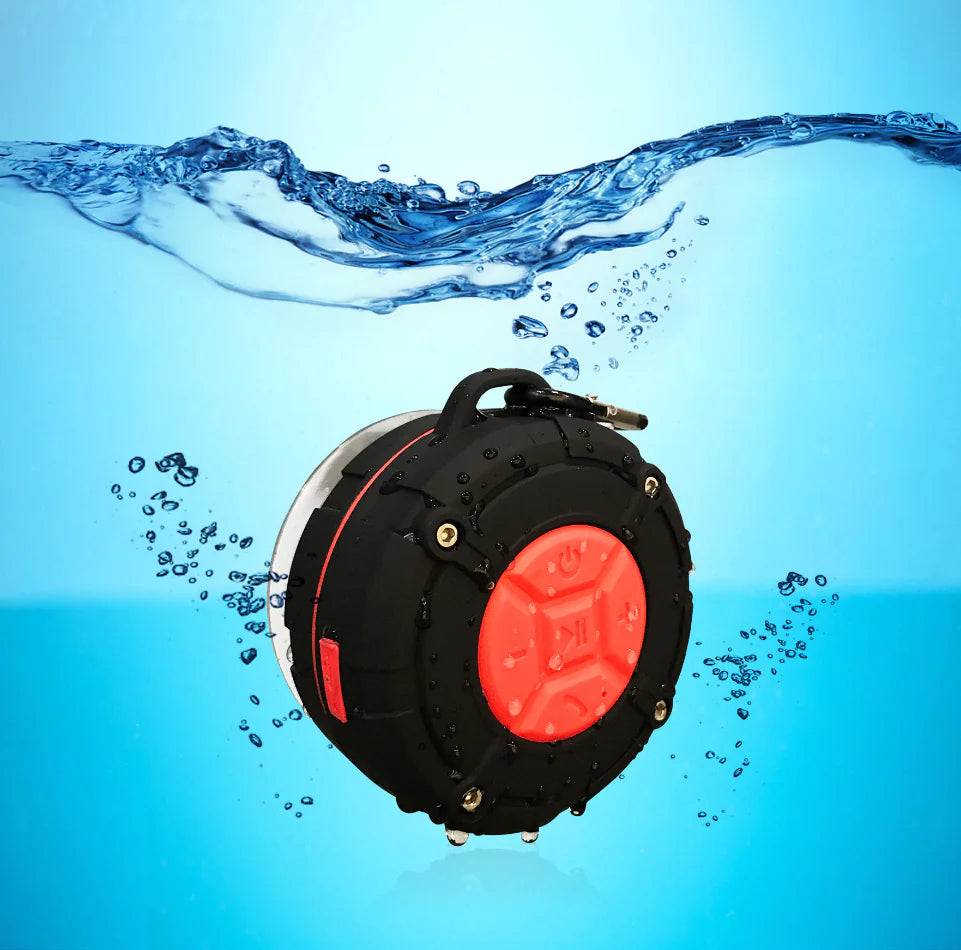 7-Level Waterproof Bluetooth Speaker – Portable Wireless Speaker with Suction Cup & LED Lighting