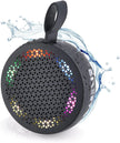 RISEBASS Water Resistant Bluetooth Shower Speaker – Portable Handsfree Speakerphone with LED Light, True Wireless Stereo