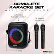 Risebass Portable Karaoke Machine – 2 Wireless Mics, Bluetooth, Rechargeable