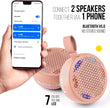 RISEBASS Water Resistant Bluetooth Shower Speaker – Portable Handsfree Speakerphone with LED Light, True Wireless Stereo