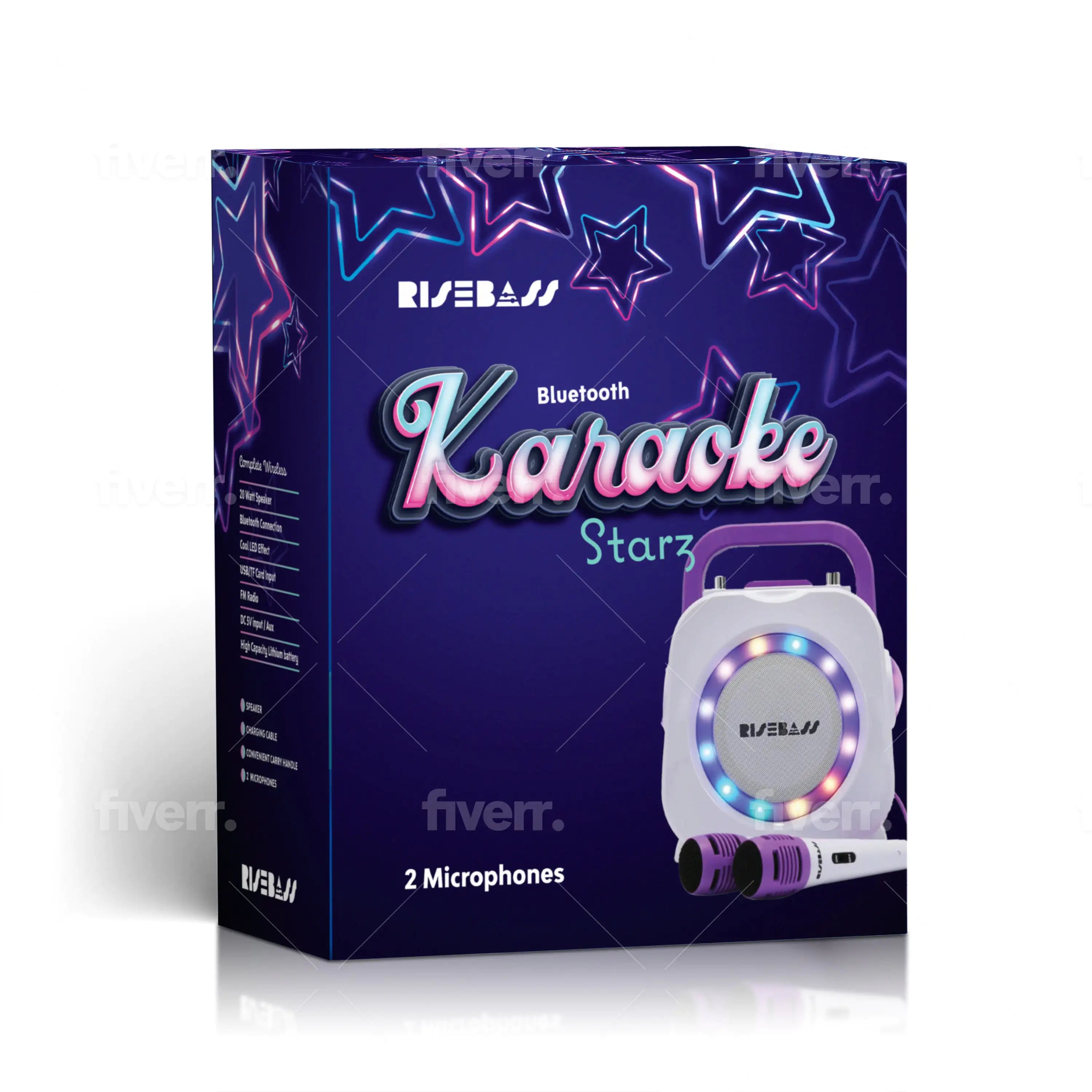 Karaoke Machine for Kids – Portable Bluetooth Speaker with 2 Microphones, Birthday Gift