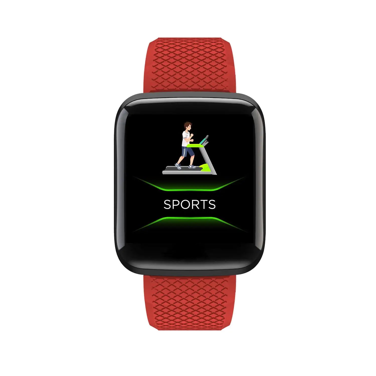 Polosmart PSSW11 Smart Life Smartwatch – Red Fitness Tracker with Heart Rate & Sleep Monitor