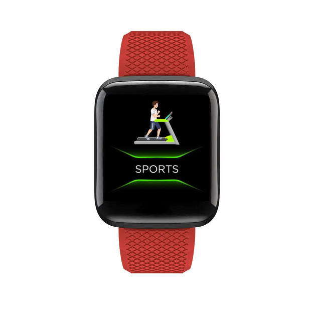 Polosmart PSSW11 Smart Life Smartwatch – Red Fitness Tracker with Heart Rate & Sleep Monitor