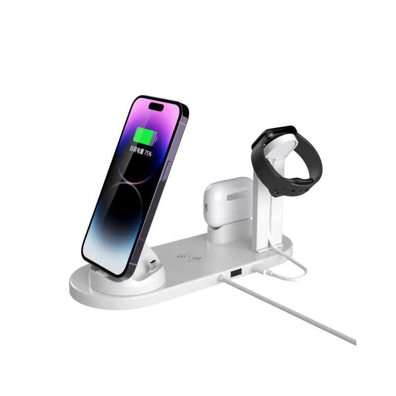 15W 4-in-1 Wireless Charging Station for Phones, Earbuds & Watches