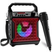 Risebass Portable Karaoke Machine – Home Karaoke System with Microphone & Party Lights, Rechargeable USB Speaker