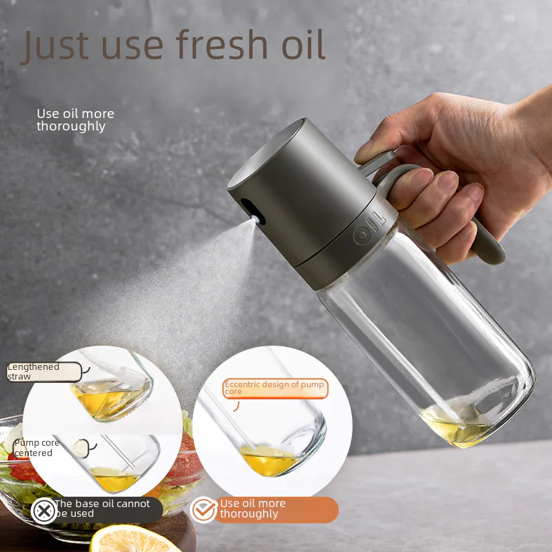 Glass Oil Spray Bottle for Cooking – Refillable Kitchen Mister for Olive Oil & Vinegar