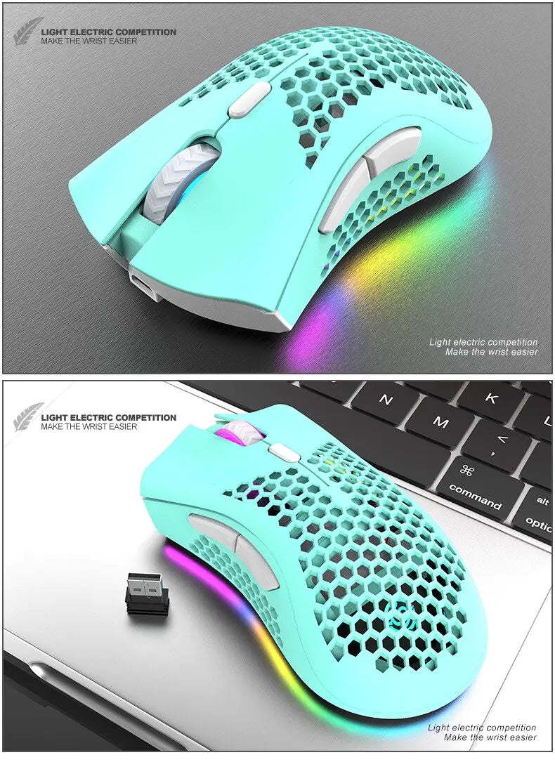BM600 Wireless RGB Gaming Mouse – Rechargeable, 7-Button, RGB Lighting