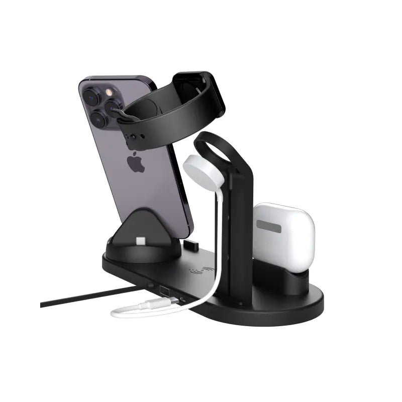 15W 4-in-1 Wireless Charging Station for Phones, Earbuds & Watches
