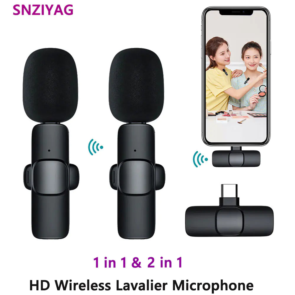 Portable Mini Wireless Lavalier Microphone – Clip-On Mic for Smartphones, PCs & Cameras