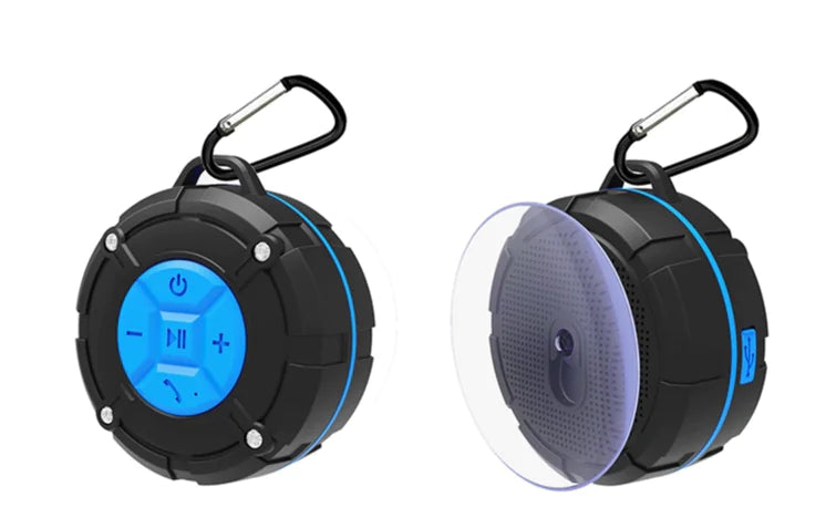 7-Level Waterproof Bluetooth Speaker – Portable Wireless Speaker with Suction Cup & LED Lighting