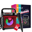 Risebass Portable Karaoke Machine – Home Karaoke System with Microphone & Party Lights, Rechargeable USB Speaker