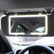 Automotive Sun Visor Makeup Mirror with Dimmable LED Light – USB Powered Vanity Mirror for Cars
