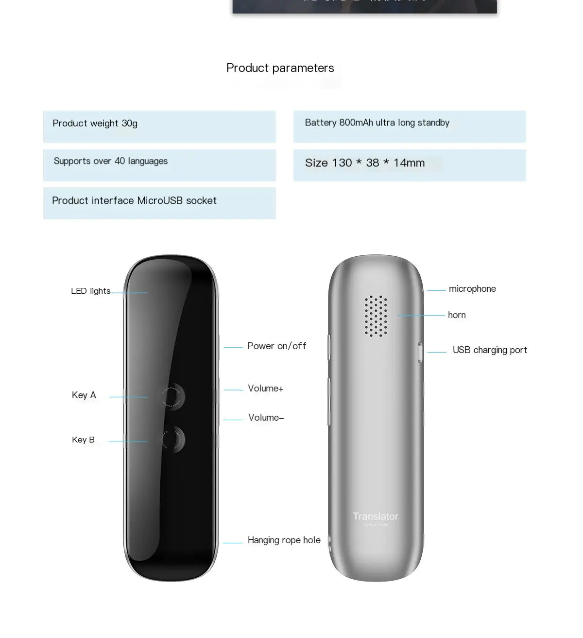 G6 Smart Bluetooth Translator – Real-Time Voice & Text Translation for 138+ Languages